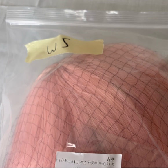 Pink Wig Long With Bangs For Cosplay / Costume NWT With Wig Cap - Picture 9 of 12